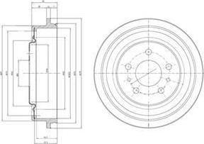 Delphi BF425 тормозной барабан на RENAULT ESPACE III (JE0_)
