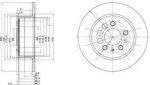 Delphi BG2103 Диск тормозной VOLVO 240/260/740/760/940/960 задний D=281мм.