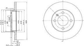DELPHI Диск тормозной передний вентилилруемый AUDI Coup (BG2116)