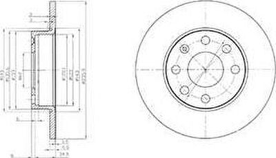 DELPHI Диски торм.OPEL CORSA/KADETT 1.0-1.4i (236x10) (BG2149)