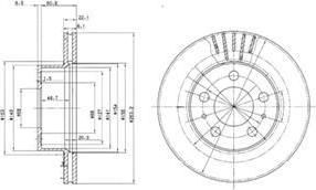 Delphi BG2207 Диск тормозной VOLVO 240/260 2.0-2.8 74-93 передний вент.D=263мм.