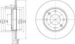 Delphi BG2213 тормозной диск на PEUGEOT 205 II (20A/C)