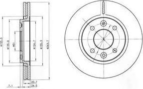 Delphi BG2403 тормозной диск на RENAULT 21 (B48_)