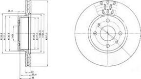 Delphi BG2413 тормозной диск на FIAT CROMA (154)