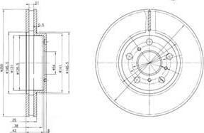 Delphi BG2450 тормозной диск на TOYOTA CAMRY (_V2_)