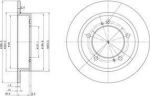 Delphi BG2584 Диск тормозной SUZUKI JIMNY 1.3 98-/SAMURAI 88-/VITARA 1.6-1.9 88-98 передний