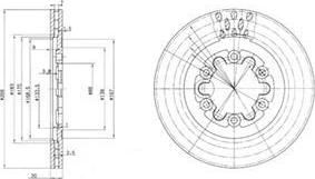 Delphi BG2678 тормозной диск на MAZDA E-SERIE фургон (SR2)