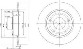 DELPHI Диск тормозной задний MAZDA 626 91-02/PREMACY (цена за 1 шт., в упак. 2 шт.) (GTYF-26-251, BG2806)