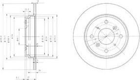 Delphi BG3062 тормозной диск на HONDA PRELUDE IV (BB)