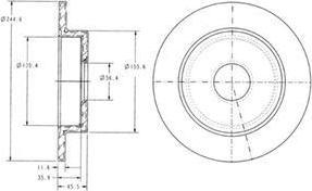 Delphi BG3131 тормозной диск на NISSAN MICRA II (K11)