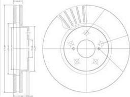Delphi BG3189 Диск тормозной TOYOTA AVENSIS 1.6-2.0 97-03/CELICA 1.6-2.0 86-99 передний