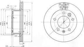 Delphi BG3236C тормозной диск на VW LT 28-46 II c бортовой платформой/ходовая часть (2DC, 2DF, 2