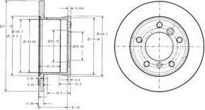 DELPHI Диск тормозной задний MERCEDES W463 79-/SPRINTER 95-06/VW LT 96-06 (цена за 1 шт., в упак. 2 шт.) (902 423 0512, BG3237)