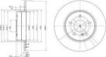 Delphi BG3239 Диск тормозной MERCEDES W203 180-350/W210 200-430 задний вент.D=290мм.