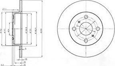 Delphi BG3270 тормозной диск на TOYOTA MR 2 I (AW1_)