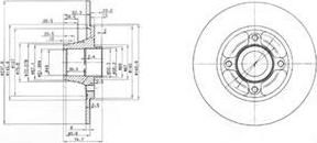 Delphi BG3360 тормозной диск на RENAULT CLIO I (B/C57_, 5/357_)