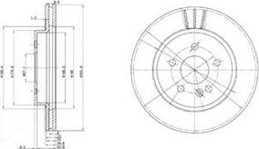 Delphi BG3397 Диск тормозной MERCEDES ML W163 230-430 98-05 передний D=303мм.