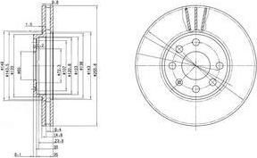 Delphi BG3404C тормозной диск на OPEL ASTRA G универсал (F35_)
