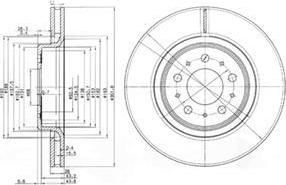 Delphi BG3418 тормозной диск на VOLVO S70 (LS)