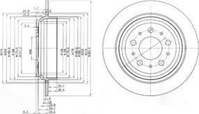 Delphi BG3419 тормозной диск на VOLVO S70 (LS)