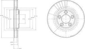 Delphi BG3511 Диск тормозной JAGUAR S-TYPE 2.5-4.2 99- передний
