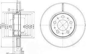 DELPHI Диск тормозной VOLVO S60, S70, S80, V70, XC70 (цена за 1 шт., в упак. 2 шт.) (BG3513)