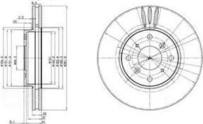 Delphi BG3516 тормозной диск на HONDA ACCORD VI (CG, CK)