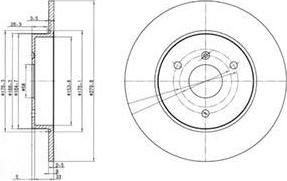 Delphi BG3526 Диск тормозной SMART CITY-COUPE 98-04/FORTWO 04-/ROADSTER 03-05 передний D=280мм