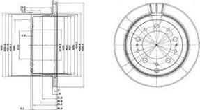 Delphi BG3534 тормозной диск на TOYOTA LAND CRUISER 100 (FZJ1_, UZJ1_)