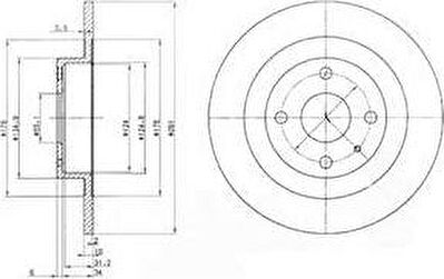 Delphi BG3556 тормозной диск на MAZDA 323 S VI (BJ)