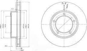 Delphi BG3558 тормозной диск на TOYOTA LAND CRUISER 100 (FZJ1_, UZJ1_)