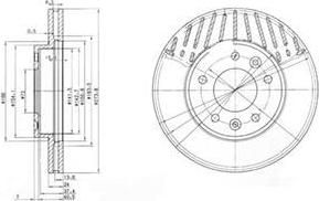 Delphi BG3563 тормозной диск на KIA CARNIVAL I (UP)