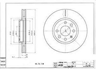 Delphi BG3569 Диск тормозной OPEL CORSA C 00-/MERIVA 03-10/COMBO 00-/TIGRA 04- передний