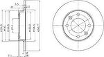 Delphi BG3653 Диск тормозной CITROEN BERLINGO/C2/C3/C4/PEUGEOT 307/PARTNER задний D=247мм.