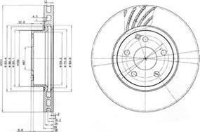 Delphi BG3756 тормозной диск на MERCEDES-BENZ E-CLASS (W211)