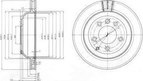 Delphi BG3775C тормозной диск на VW TOUAREG (7LA, 7L6, 7L7)