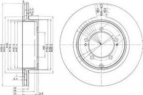 Delphi BG3811 тормозной диск на MITSUBISHI LANCER VI (CJ-CP_)