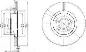 Delphi BG3895C тормозной диск на FORD C-MAX (DM2)