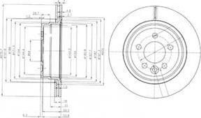 Delphi BG3919 тормозной диск на MG MG ZT- T