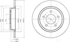 Delphi BG3930 тормозной диск на MAZDA 3 седан (BL)