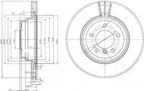 Delphi BG3959 тормозной диск на 3 кабрио (E93)