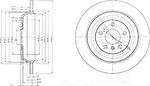 Delphi BG4031 Диск тормозной MERCEDES ML W164/R W251 280-350 05- задний не вент. D=330мм.