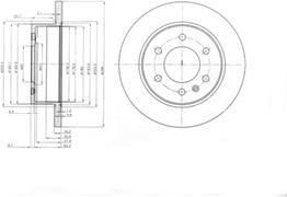 Delphi BG4033 тормозной диск на MERCEDES-BENZ SPRINTER 3,5-t c бортовой платформой/ходовая часть (906)