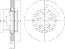 Delphi BG4065 тормозной диск на JAGUAR S-TYPE (CCX)