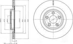 Delphi BG4202C тормозной диск на JAGUAR XK кабрио (QQ6_, _J43_)