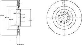 Delphi BG4219 тормозной диск на SEAT LEON (1M1)