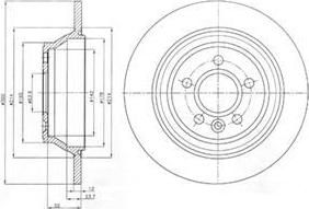Delphi BG4238 тормозной диск на VOLVO V70 III (BW)