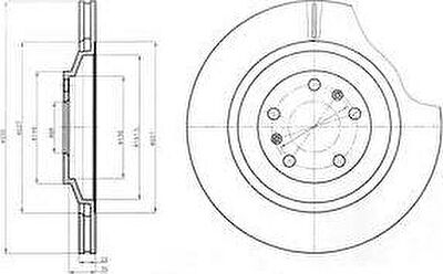 Delphi BG4292C тормозной диск на AUDI A8 (4E_)