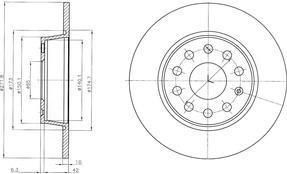 Delphi BG4324C тормозной диск на OPEL MONZA A (22_)