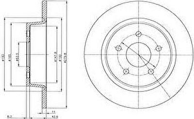 Delphi BG4533C тормозной диск на FORD C-MAX II (DXA/CB7, DXA/CEU)